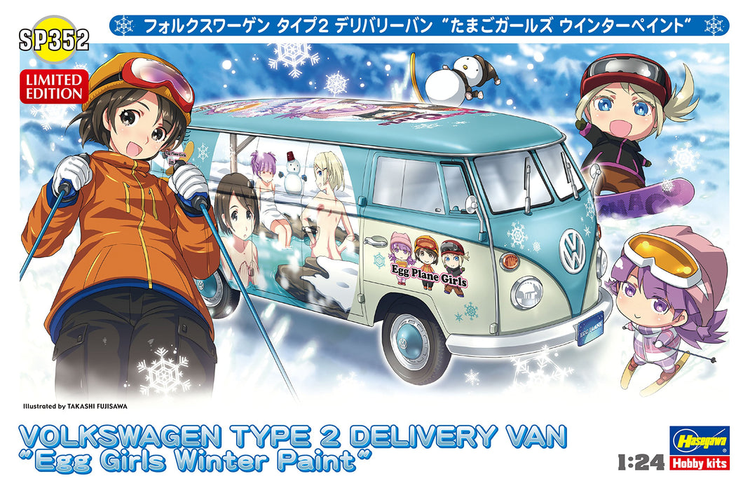 HASEGAWA Sp352 Volkswagen Type2 Delivery Van Egg Plane Girls Kit de peinture d'hiver à l'échelle 1/24