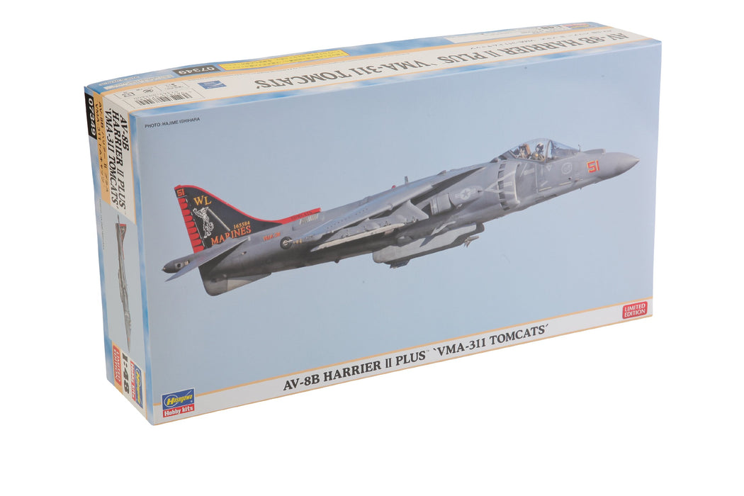 HASEGAWA 07349 Av-8B Harrier Ii Plus Vma-311 Tomcats 1/48 Scale Kit