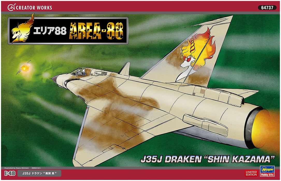 HASEGAWA 64737 Area-88 J35J Draken Shin Kazama 1/48 Scale Kit