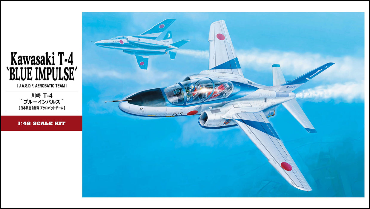 HASEGAWA 1/48 Kawasaki T-4 „Blue Impulse“ [JASDF Kunstflugteam] Plastikmodell