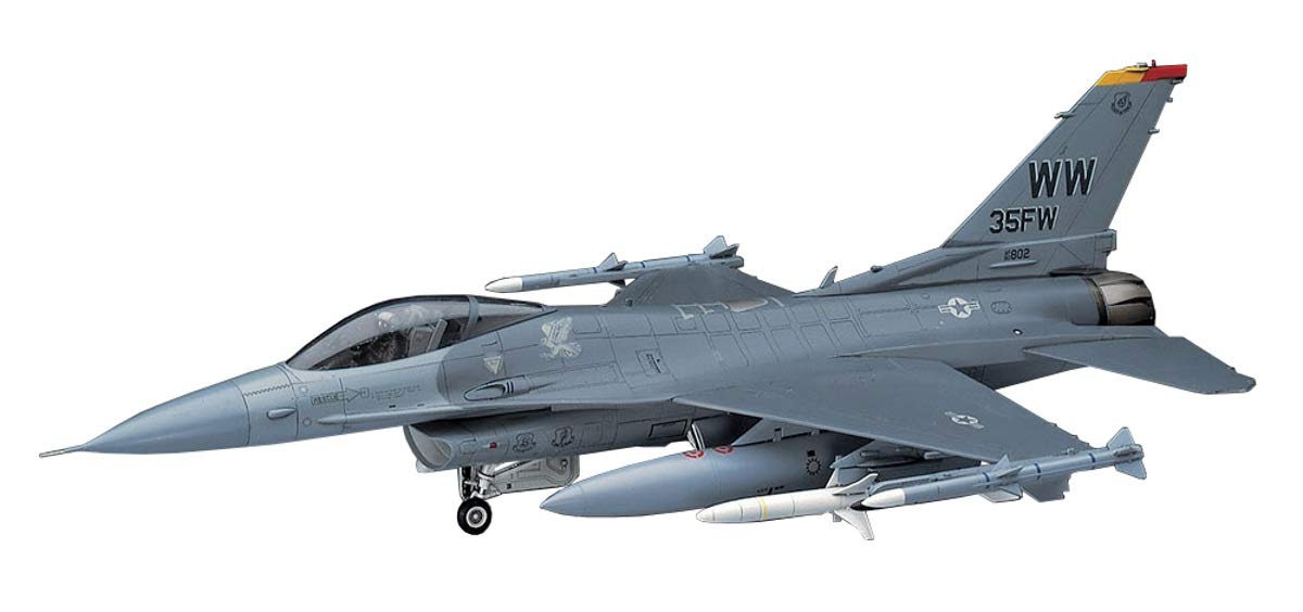 HASEGAWA 1/48 F-16Cj Fighting Falcon 'Misawa Japan' U.S. Air Force Tactical Fighter Plastic Model
