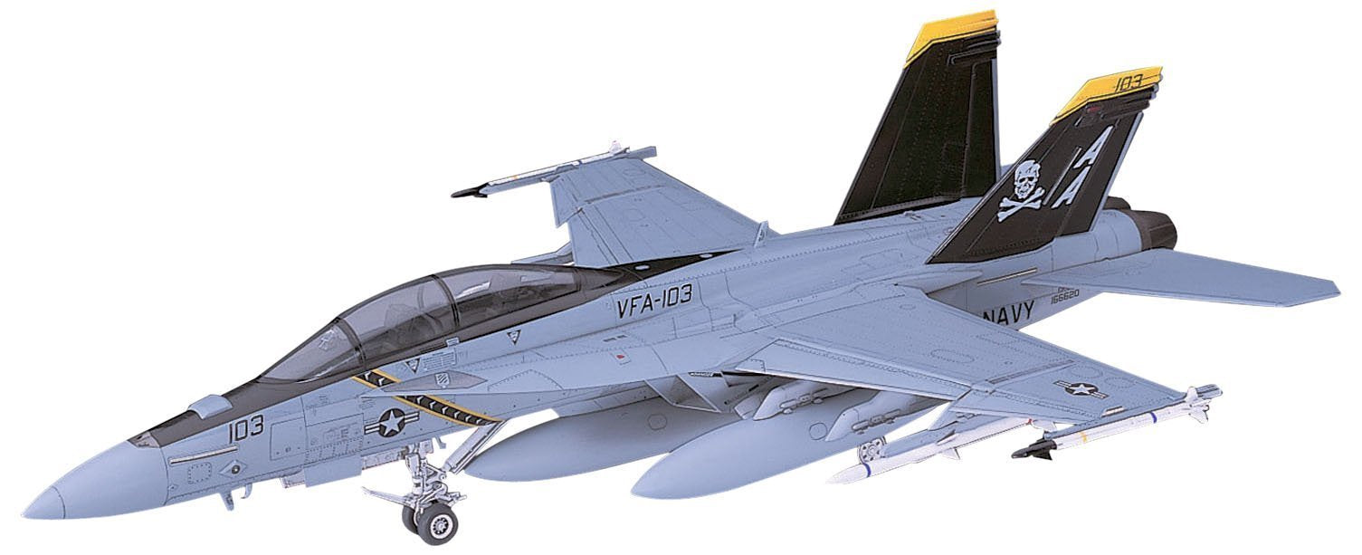 HASEGAWA 1/48 F/A-18F Super Hornet U.S. Navy Carrier-Borne Fighter/Attacker  Plastic Model