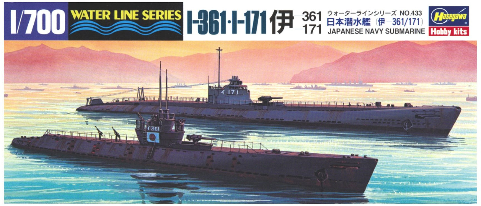 HASEGAWA Waterline 433 Ijn I-361-I-171 Submarine 1/700 Scale Kit