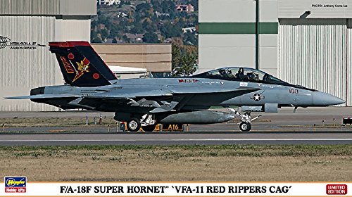 HASEGAWA 02160 F/A-18F Super Hornet Vfa-11 Red Rippers Cag Bausatz im Maßstab 1:72