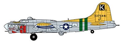 HASEGAWA 02170 B-17G Flying Fortress D-Day Doll Kit à l'échelle 1/72
