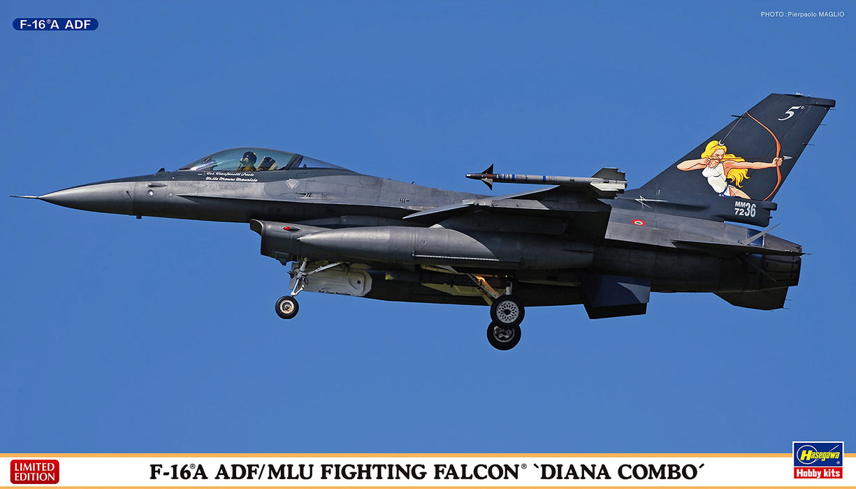 HASEGAWA 02172 F-16A Adf/Mlu Fighting Falcon Diana Combo Bausatz im Maßstab 1:72