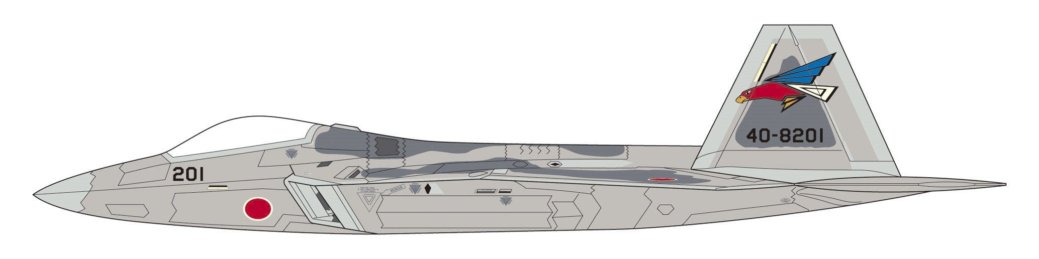 HASEGAWA 02076 F-22 Raptor JASDF Bausatz im Maßstab 1:72