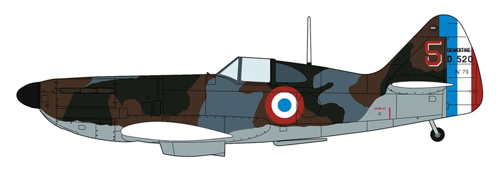 HASEGAWA 02332 Dewoitine D.520 & Messerschmitt Bf109E Battle Of France 1/72 Scale Kit