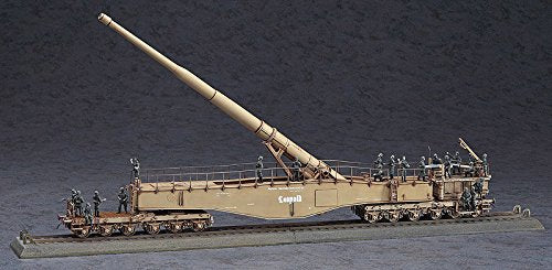 HASEGAWA Mt58 German Railway Gun K5 E Leopold With Figure 1/72 Scale Kit