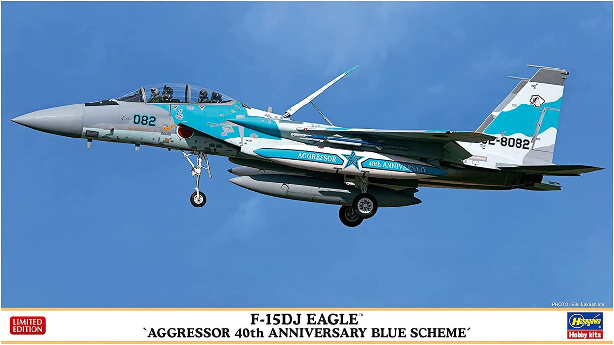 HASEGAWA 1/72 F-15Dj Eagle Aggressor 40th Anniversary Blue Scheme Kunststoffmodell