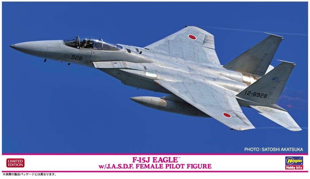 HASEGAWA 23253 F-15J Eagle W/JASDF Figurine Pilote Féminine 1/72 Kit Échelle