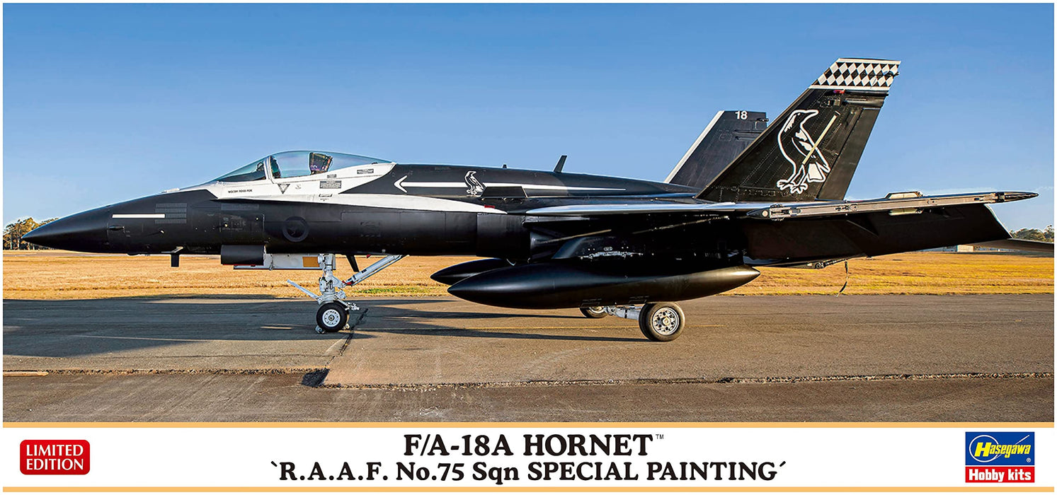 HASEGAWA 1/72 F/A-18A Hornet Royal Australian Air Force 75th Anniversary Paint Ver. Modèle en plastique