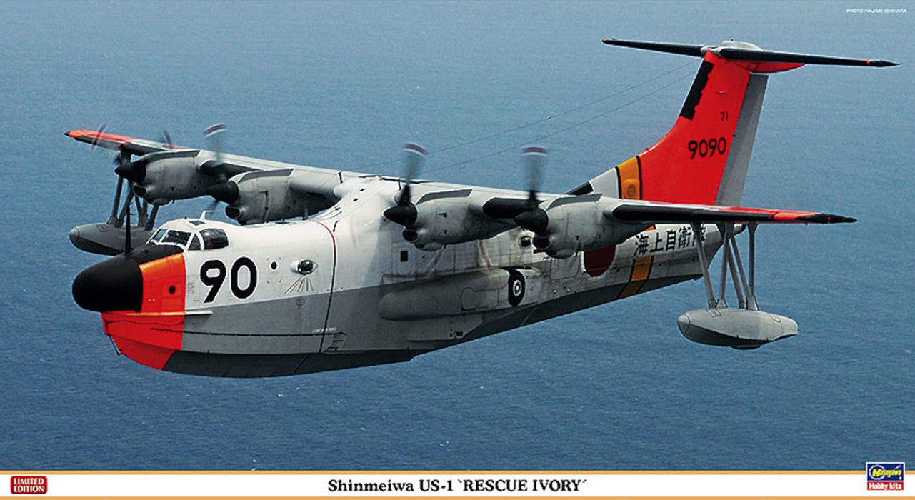 HASEGAWA 02094 Kit Shinmeiwa Us-1 Rescue Ivoire 1/72