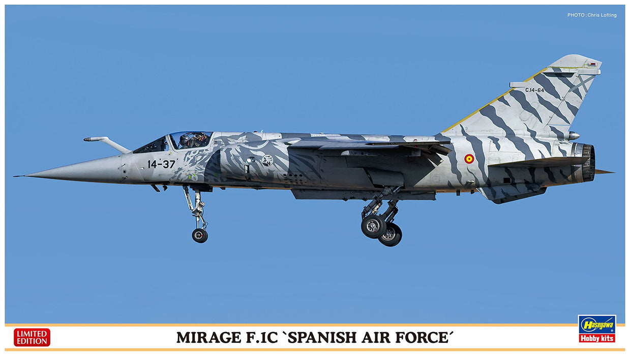 HASEGAWA 02204 Mirage F.1C Spanische Luftwaffe Bausatz im Maßstab 1:72 Limited Edition