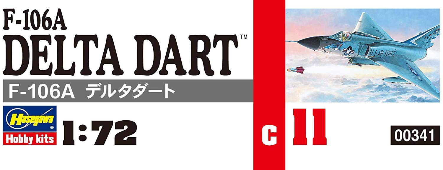 Hasegawa 1/72 F-106A Delta Dart Plastic Model - US Air Force Edition C11