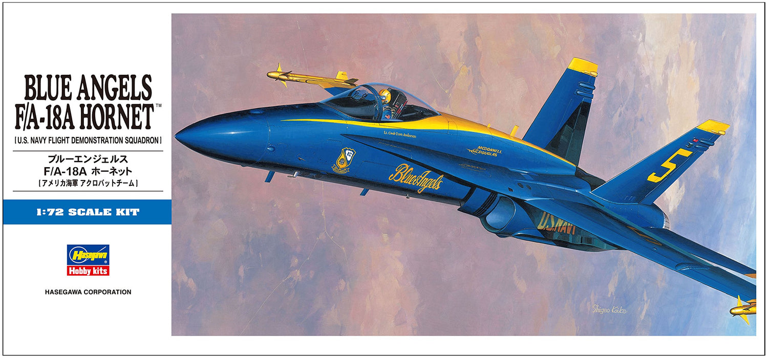 Hasegawa Blue Angels F/A-18A Hornet, Maßstab 1/72, US Navy, Plastikmodellbausatz D10