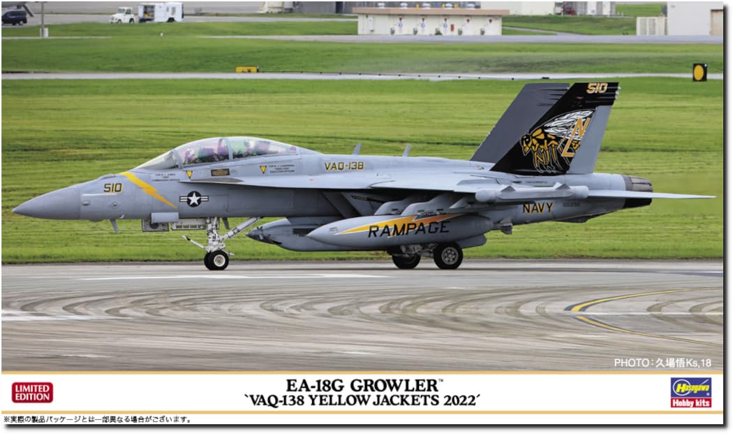 Hasegawa 1/72 EA-18G Growler VAQ-138 Yellow Jackets 02461