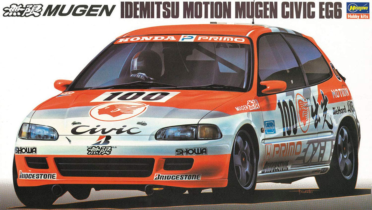 Hasegawa 20286 Idemitsu Motion Mugen Civic Eg6 1/24 kits de modèles de voitures en plastique