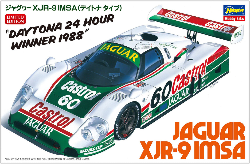 Hasegawa 20316 Jaguar Xjr-9 Imsa 1/24 Kit de modèle en plastique de voiture de course à l'échelle japonaise