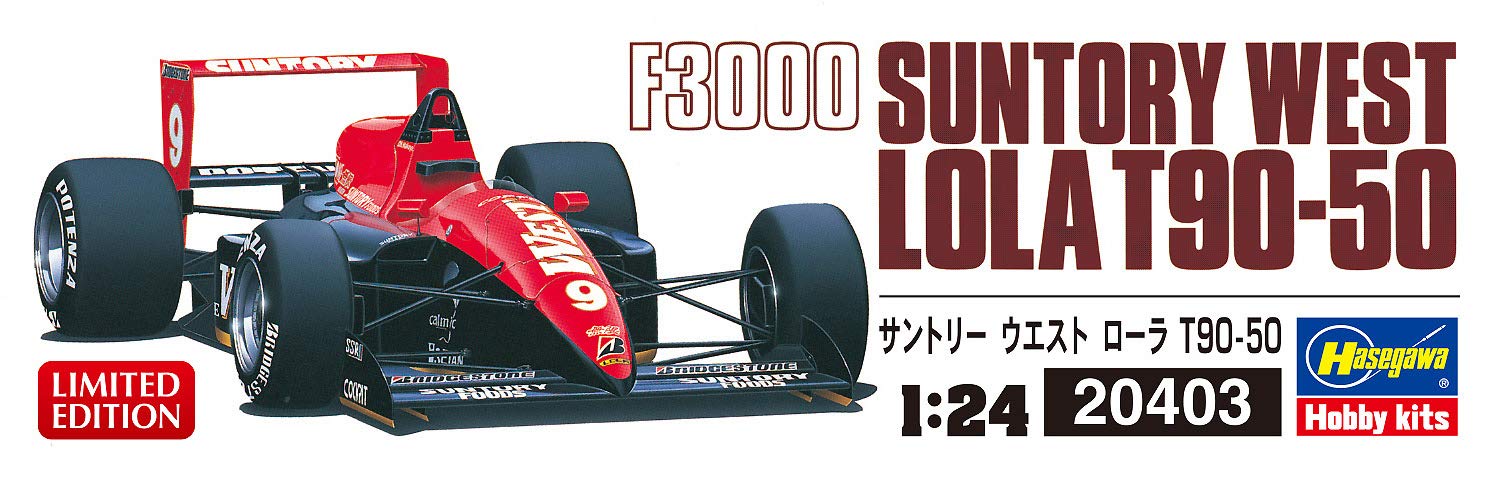 Hasegawa 20403 Suntory West Lola T90-50 1/24 Japanese Painted Scale Racing Cars