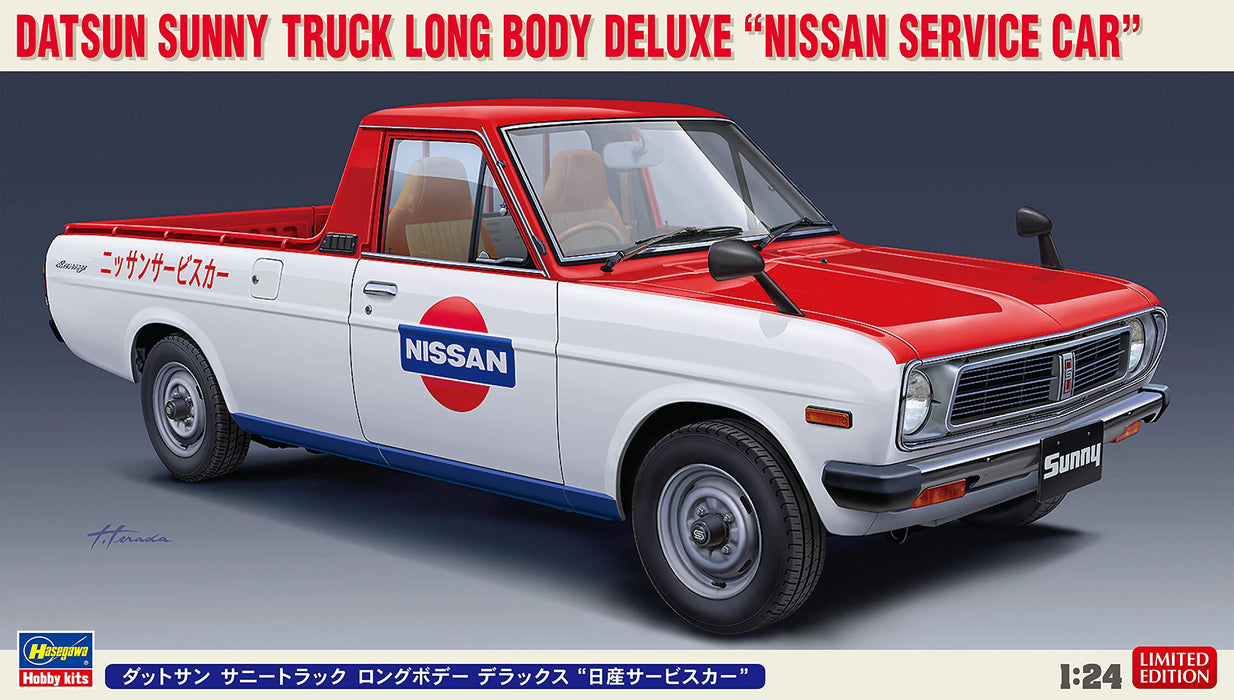 Hasegawa 1/24 Datsun Sunny Truck Long Body Deluxe Nissan Service Car Japanese Car Model
