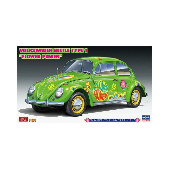 HASEGAWA 1/24 Volkswagen Beetle 'Flower Power' Plastikmodell