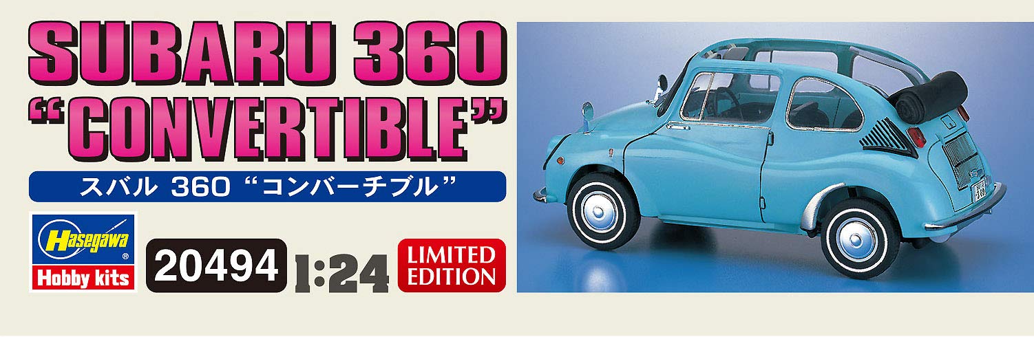HASEGAWA 1/24 Subaru 360 Convertible Plastique Modèle