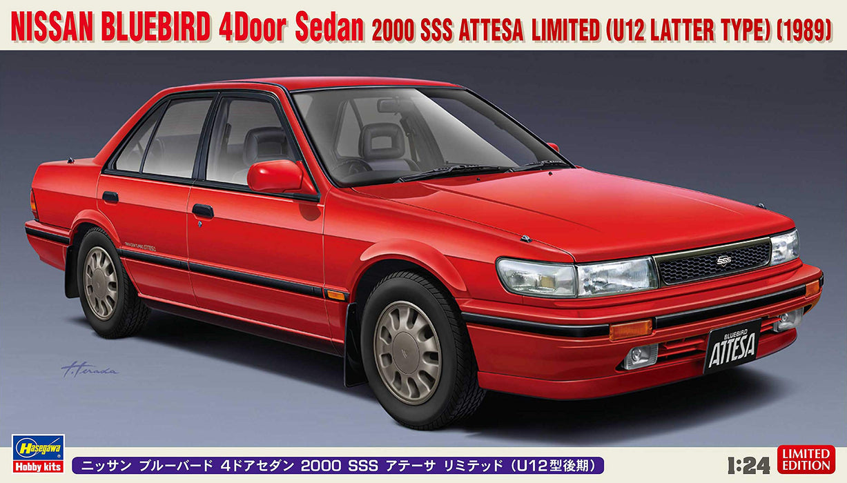 HASEGAWA 1/24 Nissan Bluebird 4-türige Limousine Sss Attesa Limited U12 Typ Späte Version Kunststoffmodell