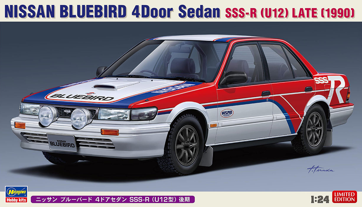 Hasegawa 1/24 Nissan Blue Bird 4 Türen Limousine Japanischer Kunststoff Sportwagen Bausatz