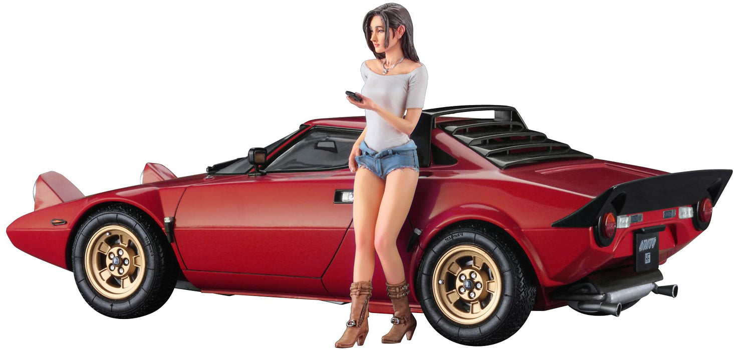 Hasegawa 1/24 Lancia Stratos Hf Stradale W/Italian Girl Figure Scale Plastic Model