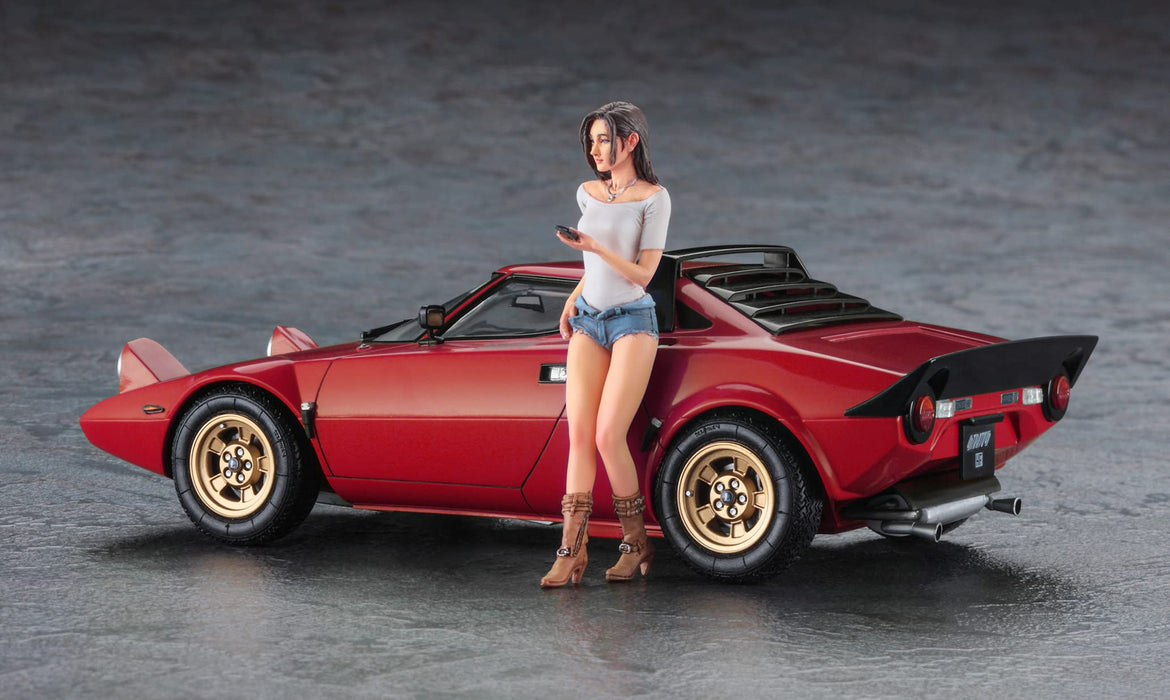 Hasegawa 1/24 Lancia Stratos Hf Stradale mit italienischer Mädchenfigur, Maßstab, Plastikmodell