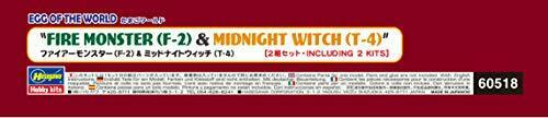 Hasegawa Egg World Fire Monster F-2 &amp; Midnight Witch T-4 Plastique sans échelle