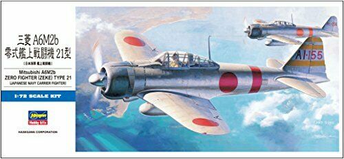 Hasegawa Mitsubishi A6m2 Zero Fighter Type 21 Plastikmodell