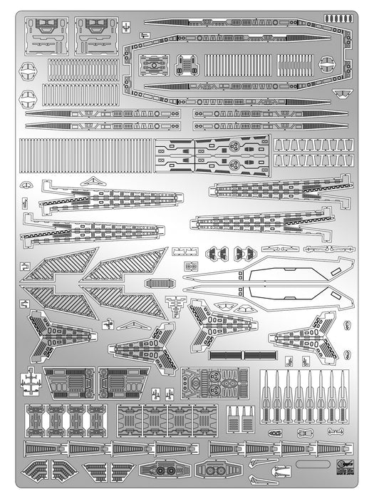 Hasegawa Super Dimension Fortress Macross Do You Remember Love Sdf-1 Macross Fortress Ship Detail Up Etching Parts 1/4000 Scale Plastic Model Parts Qg61