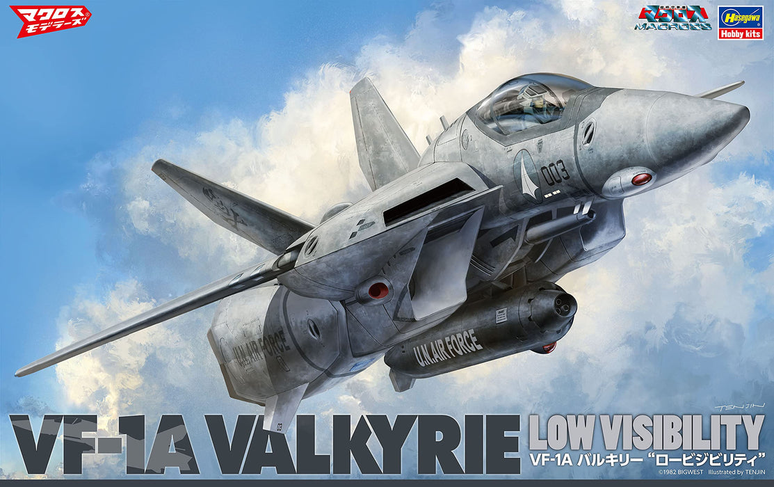 HASEGAWA 1/48 Macross Vf-1A Valkyrie Fighter Modèle en plastique à faible visibilité