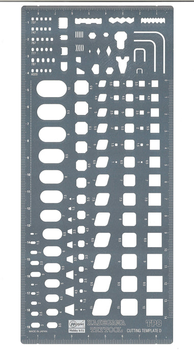 Hasegawa Try Tool Gabarit de coupe D Règle carrée Modèle en plastique Outil Tp8