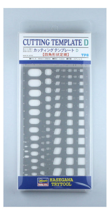 Hasegawa Try Tool Cutting Template D Square Ruler Plastic Model Tool Tp8