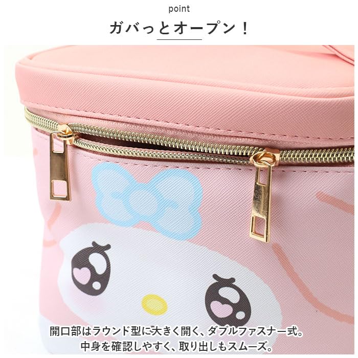 Hatakeyamashoji Japan Makeup Case Vanity Pouch Flyer Pattern Hello Kitty