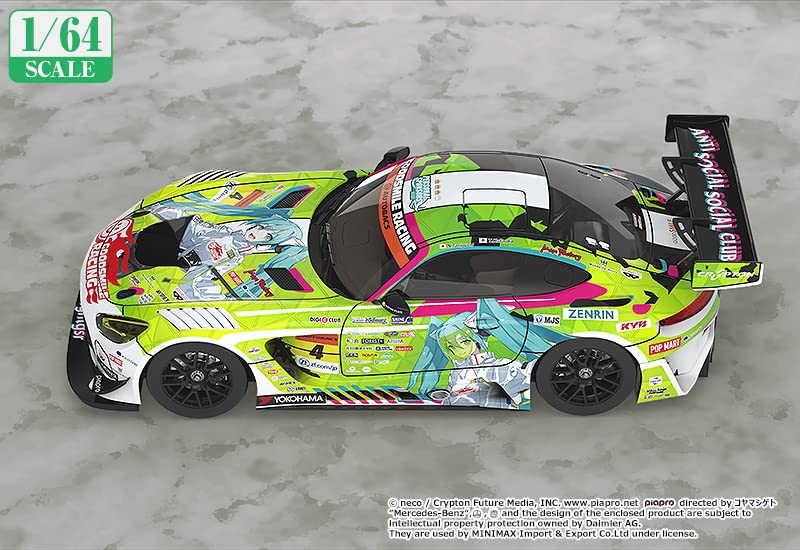Good Smile Racing Hatsune Miku Amg 2022 Opening Round 1/64 Scale Die-Cast Mini Car Gr84687