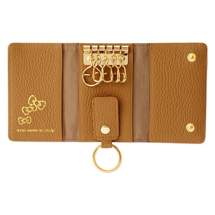 Sanrio  Hello Kitty Genuine Leather Key Case (Fresh) Brown