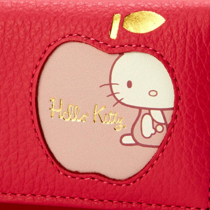Sanrio Hello Kitty Étui à clés en cuir véritable (frais) Rose pêche