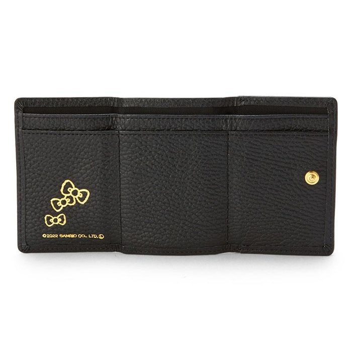 Sanrio  Hello Kitty Genuine Leather Trifold Wallet (Fresh) Black