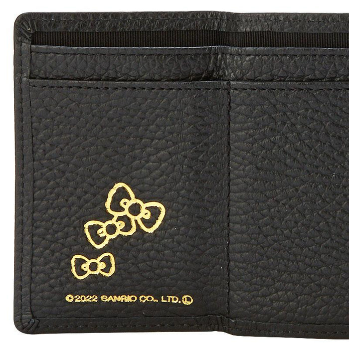 Sanrio  Hello Kitty Genuine Leather Trifold Wallet (Fresh) Black