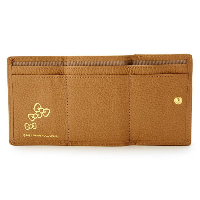 Sanrio  Hello Kitty Genuine Leather Trifold Wallet (Fresh) Brown