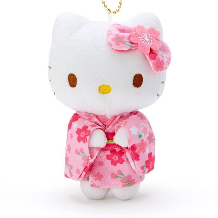 Hello Kitty Mascot Holder (Sakura Kimono) Japan Figure 4548643084378 1