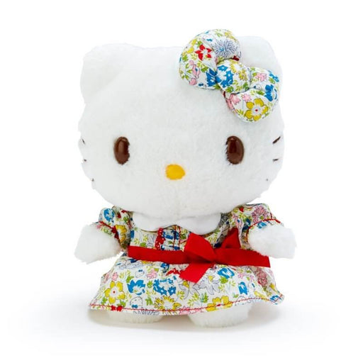 Hello Kitty Plush Toy (Liberty Ribbon Dress) S Japan Figure 4548643134455