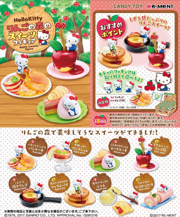 RE-MENT 151960 Hello Kitty Apple Forest Sweets 1 Box 8 Figuren Komplettset