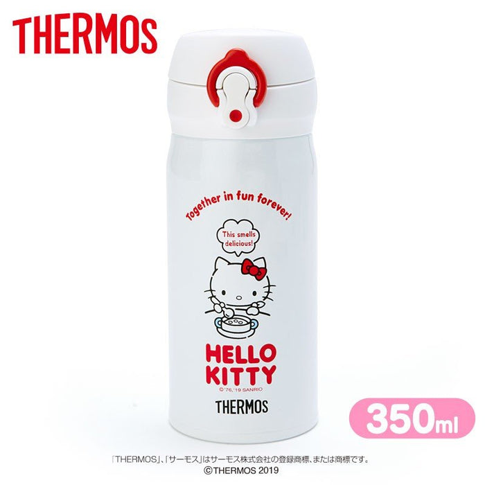 Hello Kitty Thermos One Push Stainless Mug Bottle White 350Ml