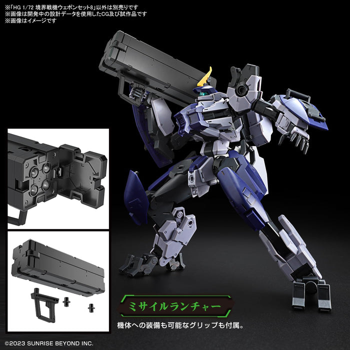 Bandai Spirits 1/72 Scale Hg Kyoukai Senki Weapon Set 8 Color-Coded Plastic Model