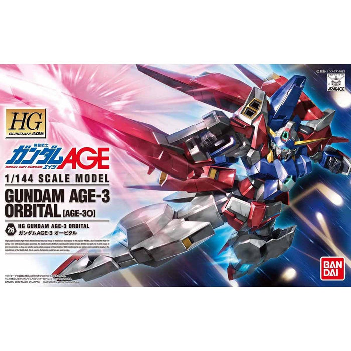 Hg Mobile Suit Gundam Age Gundam Age-3 Orbital Échelle 1/144 Modèle en plastique à code couleur